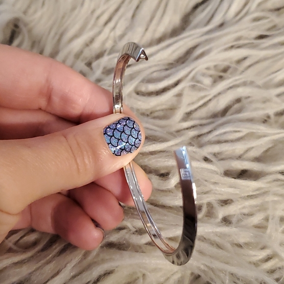 Stella Valle Jewelry - Stella Valle A Initial Cuff Bracelet Silver Color